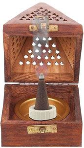 Tree Hub Sheesham Wood Pyramid Shape Dhoop Batti Stand / Temple (Brown ...