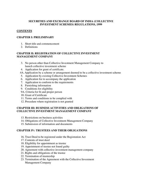 Collective Investment Scheme SEBI (CIS) PDF - InstaPDF