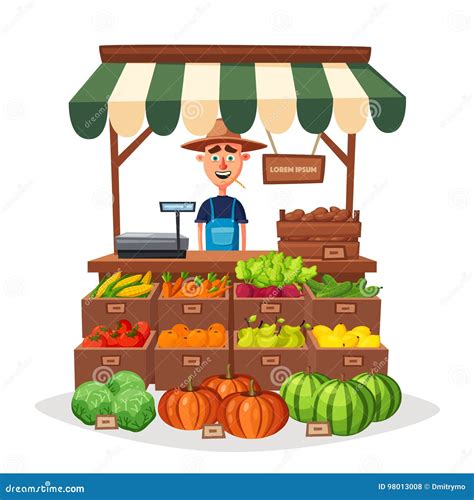 Fruit Market Cartoon 的图像结果
