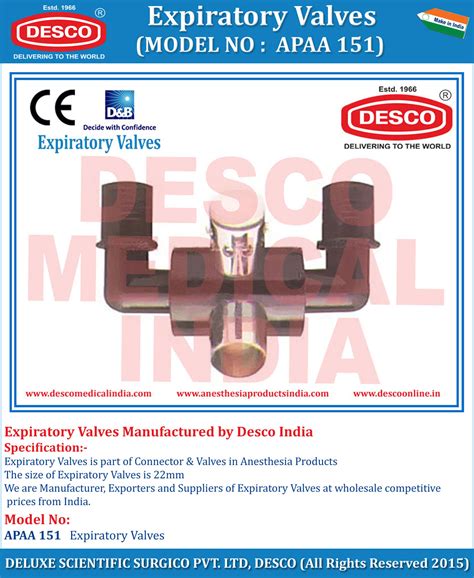 Expiratory Valves Disposable Manufacturer, Exporter and Supplier India