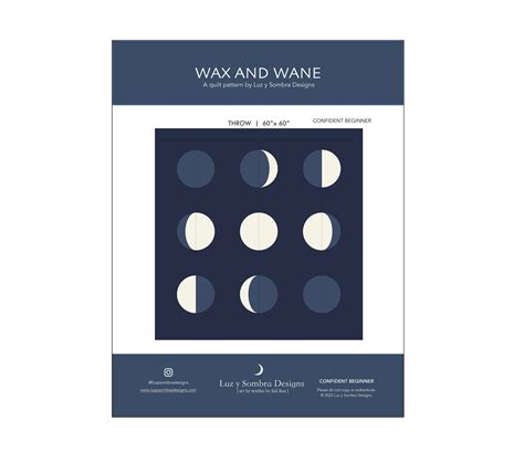 Moon Phases Quilt Pattern: Wax and Wane Design (PDF Pattern) - Etsy
