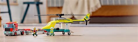 LEGO City Rescue Helicopter Transport 60343 Building Kit (215 Pcs ...