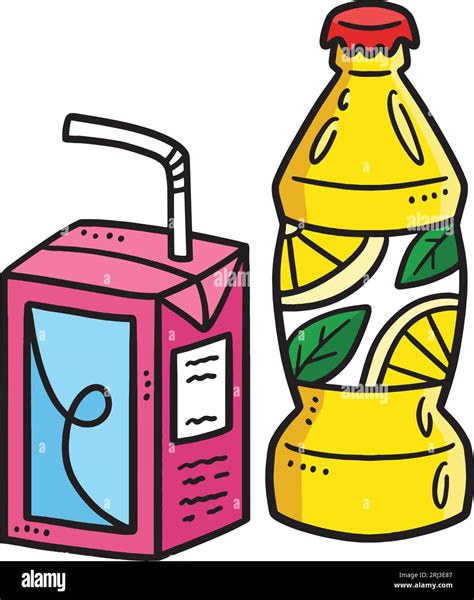 Soda Juice Cartoon Colored Clipart Illustration Stock Vector Image ...