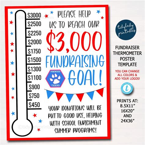 Fundraising Goal Poster