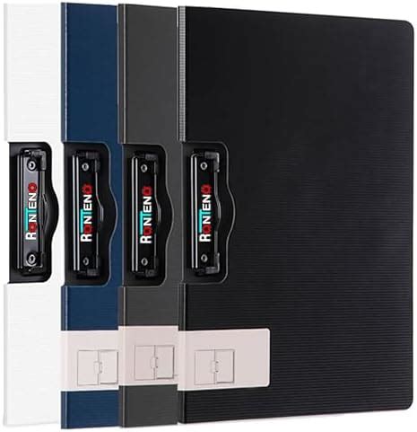 RONTENO File Cover Folder Clipboard Set of Four | 360 Degree Flip ...
