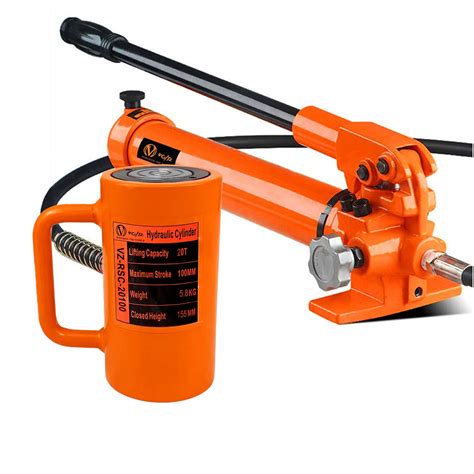 VOLTZ VZ-RSC-20100 Hydraulic Lifting Jack with CP 700 Hydraulic Pump Single Acting Ram 100mm ...