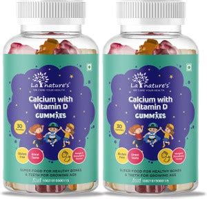 La Natures Calcium with Vitamin D Gummies for Both Kids & Adults for ...