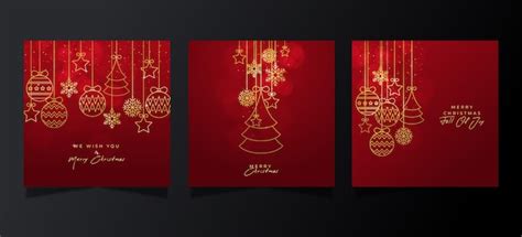 Ornamental christmas cards collection | Free Vector