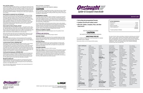 Onslaught Fast Cap Label - Connor's Pest Protection