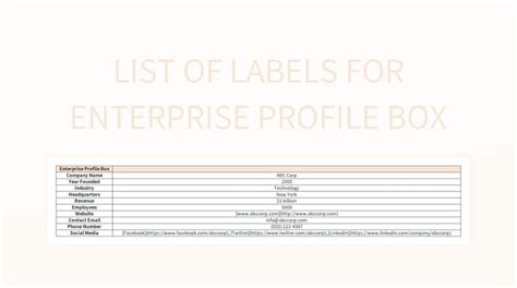 Image result for Label Box File Sample