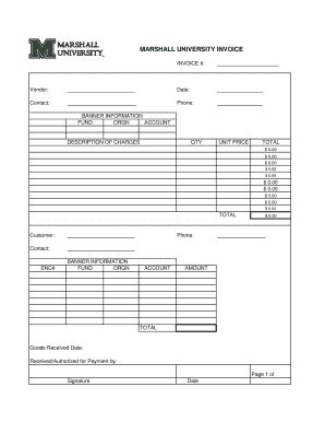 30+ Free Editable University Invoice Templates in MS Word [DOC] | pdfFiller
