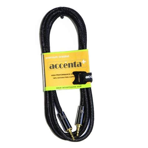 Accenta ACC-26206 Braided Cable with Extra-Long 3.5mm to 3.5mm Stereo ...