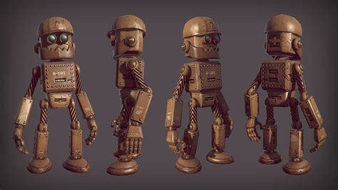 Cartoon Low Poly Robot 的图像结果