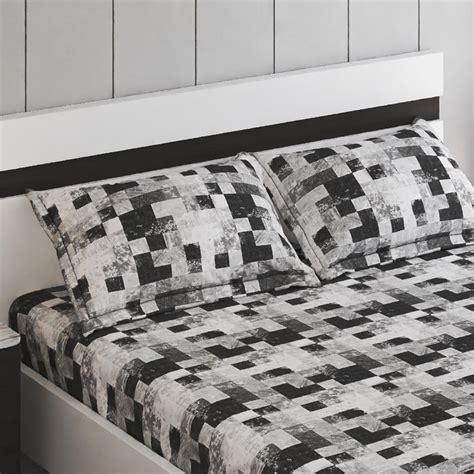 Buy Ezra Dune 144TC Printed 3Pcs Queen Bedsheet Set from Home Centre at ...