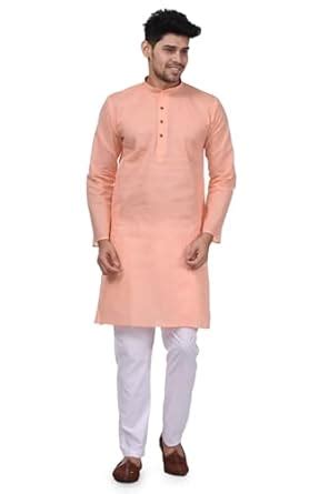 Buy HAMSAFAR Men's Cotton Straigth Kurta Pyjama Set Casual Wear with ...