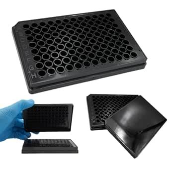 96-Well Polystyrene Flat-Bottom Microplate, Kashi Scientific Black ...