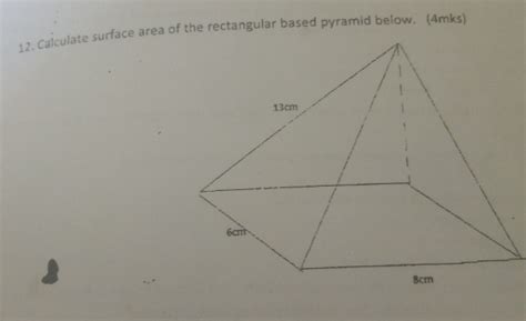 Image result for Find Surface Area of Rectangular Pyramid