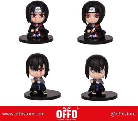OFFO Naruto Anime Uchiha Set of 4 Collectibles For Office Desk and ...