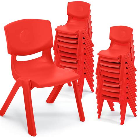 Buy Tradder 20 Pcs Stackable School Chair Kids Plastic Chairs Preschool ...