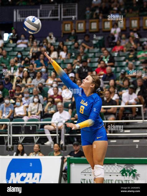 September 4, 2022 - UCLA libero Katie McCarthy serves the ball during ...
