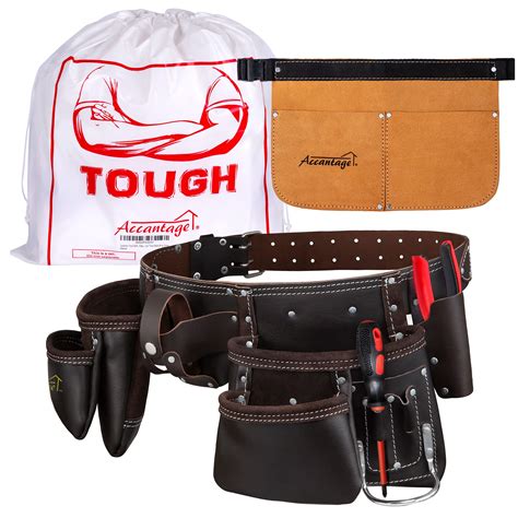 Leather Tool Belt For Men Carpenter Pro One Construction Belts ...