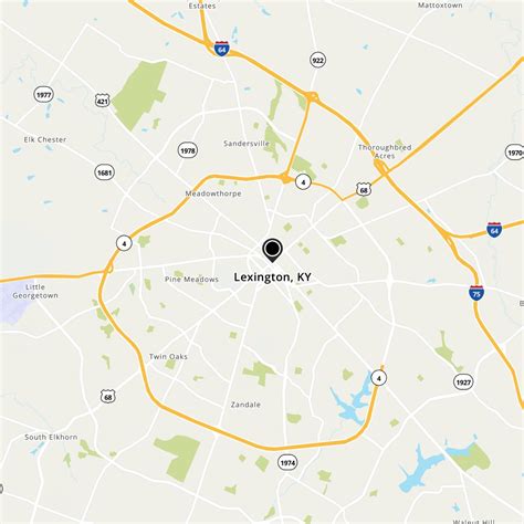 Mapa De Google Del Sur De Lexington-kentucky