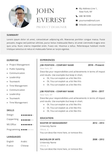 Image result for View Resumes Examples
