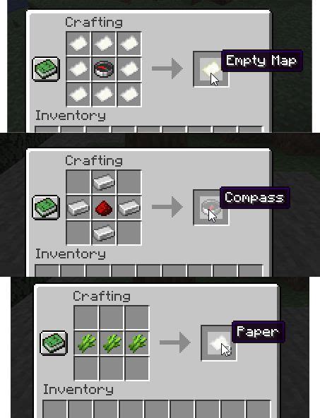 Empty Map Recipe Minecraft Java 的图像结果