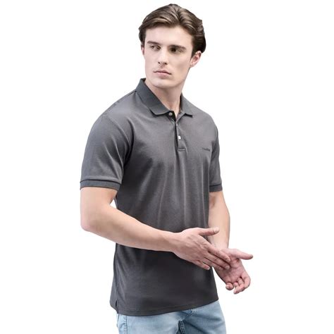Grey Polo T-shirt for Men | WOODLAND