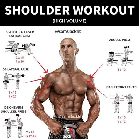 HIGH VOLUME SHOULDER WORKOUT | Shoulder workout, Biceps workout, Fitness body