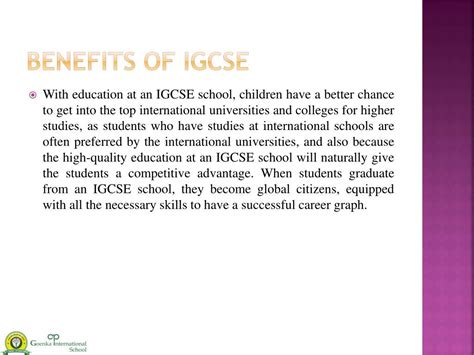 Benefits Of Igcse