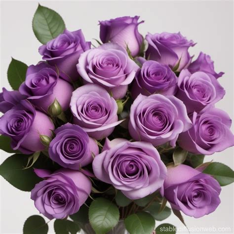 Purple Roses Bouquet Product Photograph | Stable Diffusion Online