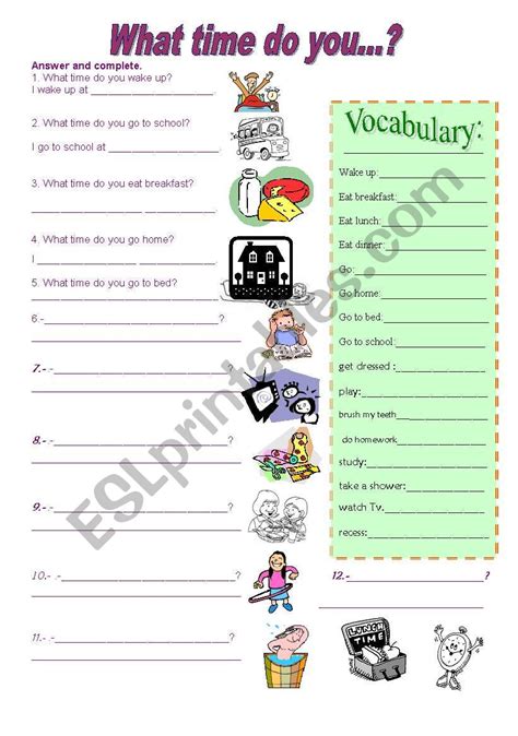 When Do You Go Worksheet 的图像结果
