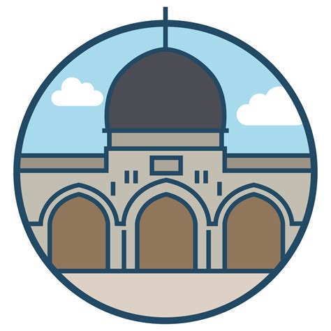 World famous building - Al Aqsa Mosque Jerusalem 16592394 Vector Art at Vecteezy