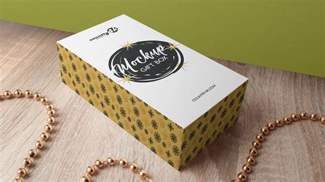 Premium Gift Box Mockup Design - Unmockup