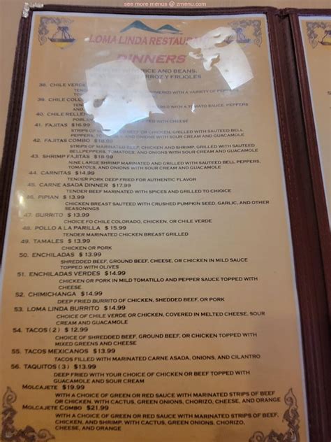 Online Menu of Loma linda Restaurant, Bakersfield, California, 93306 ...