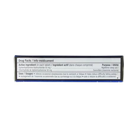 Unisom Diphenhydramine Hydrochloride Extra Strength (20 tablets) – beyondRx.ca (by 99 Pharmacy)