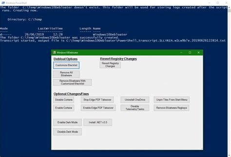 Image result for Debloater Script GUI Commands