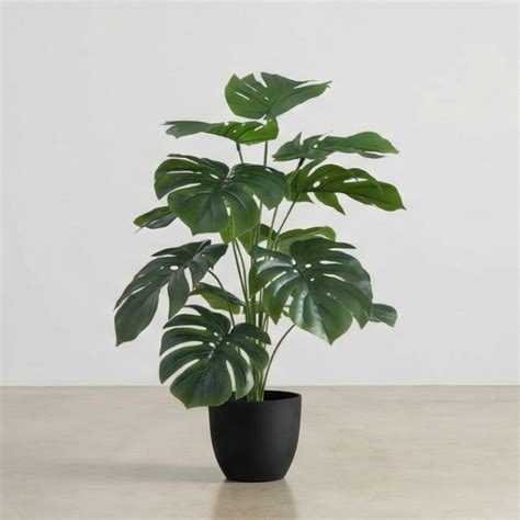 Dekorly Monstera Artificial Plant 26 Inches | 18 Leaves Realistic Faux