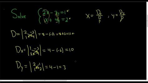 Image result for Cramer's Rule with Example