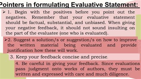 Image result for Evaluating Statement Examples