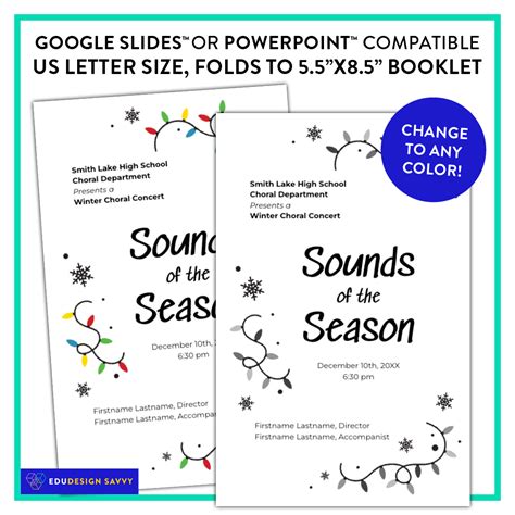 Image result for Winter Concert Program Template