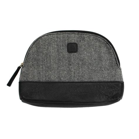 Herringbone Black Cosmetic Bag | Buy Bags