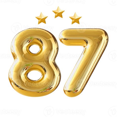 87 years anniversary number 11288391 PNG