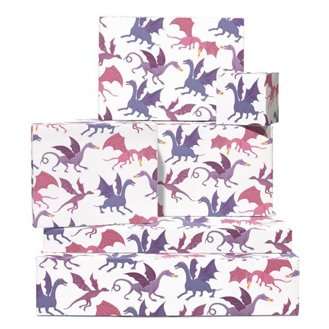 Amazon.com: CENTRAL 23 Dragon Wrapping Paper - Boy Birthday Wrapping ...