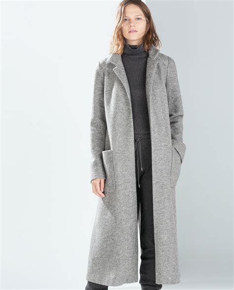 EXTRA LONG COAT - Outerwear - WOMAN | ZARA United States | Long grey ...