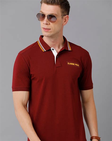 Classic Polo Men's Cotton Blend Half Sleeve Striped Slim Fit Polo Neck