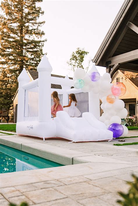 READY TO SHIP Mini White Bounce House | White Bounce House | Toddler ...