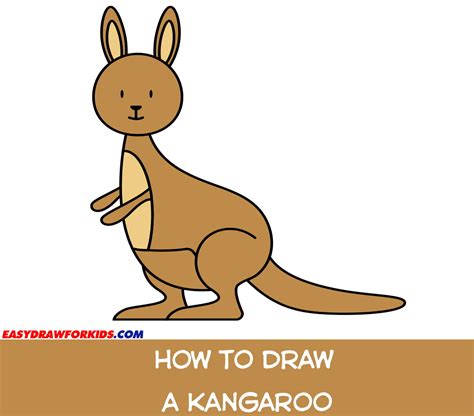 How To Draw A Kangaroo - Easy Draw For Kids