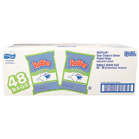 RUFFLES SOUR CREAM ‘N ONION CHIPS 40g – Canteen Canada